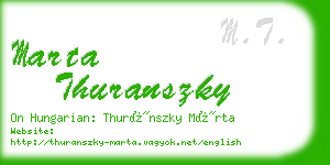 marta thuranszky business card